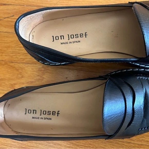 Chic Jon Josef Black Leather Loafers size 38 - Picture 13 of 13
